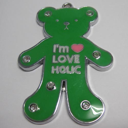 金屬超可愛小熊鑰匙圈(綠)